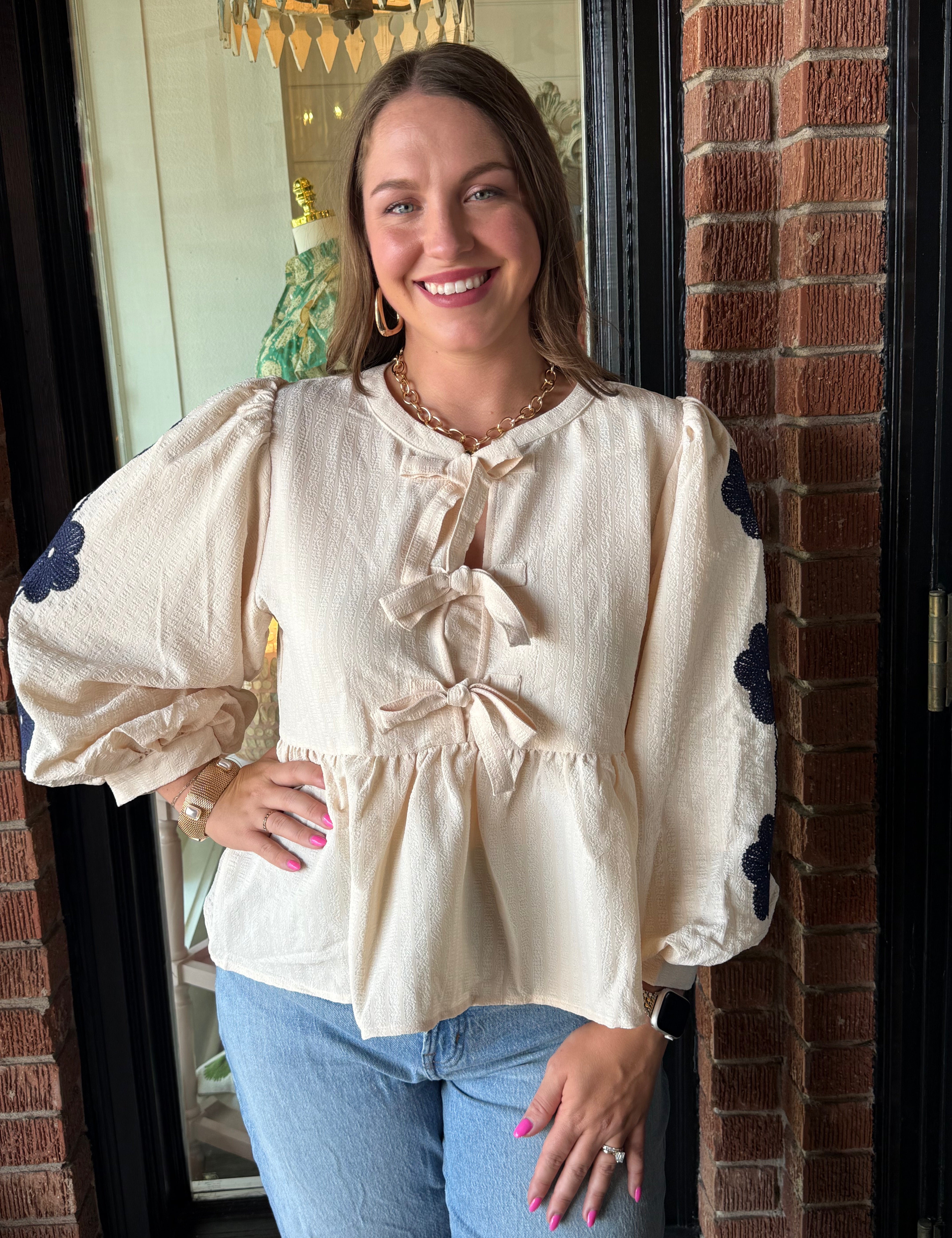 Saddie Cream Top