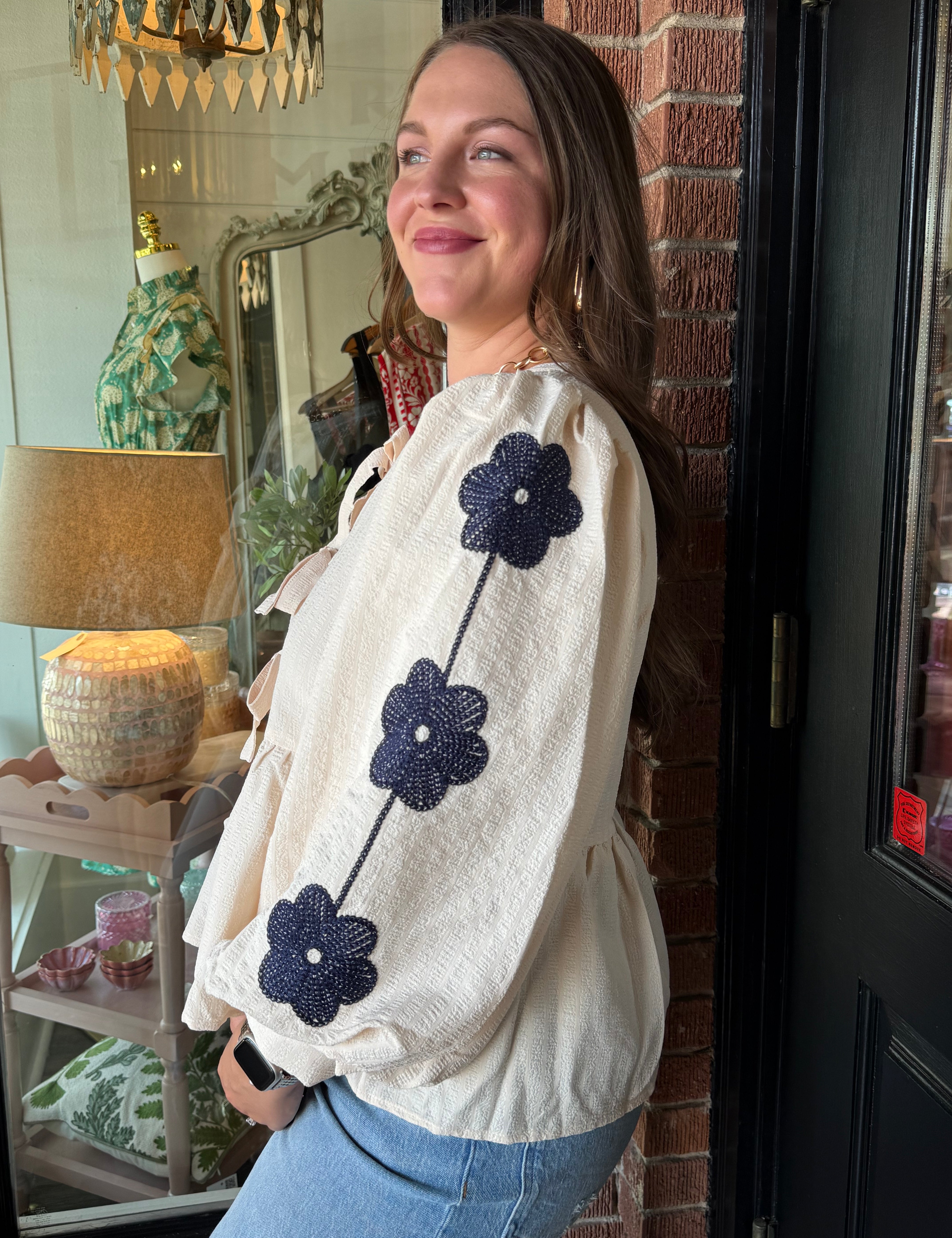 Saddie Cream Top