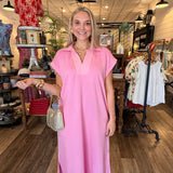 Jocelyn Solid Midi Dress