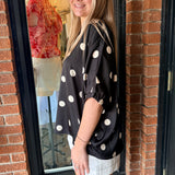 Sylvia Polka Dot Top