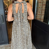 Zena Leopard Print Midi Dress