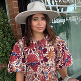 Krista Rust Floral Dress