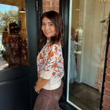 Kasey Floral Knit Top