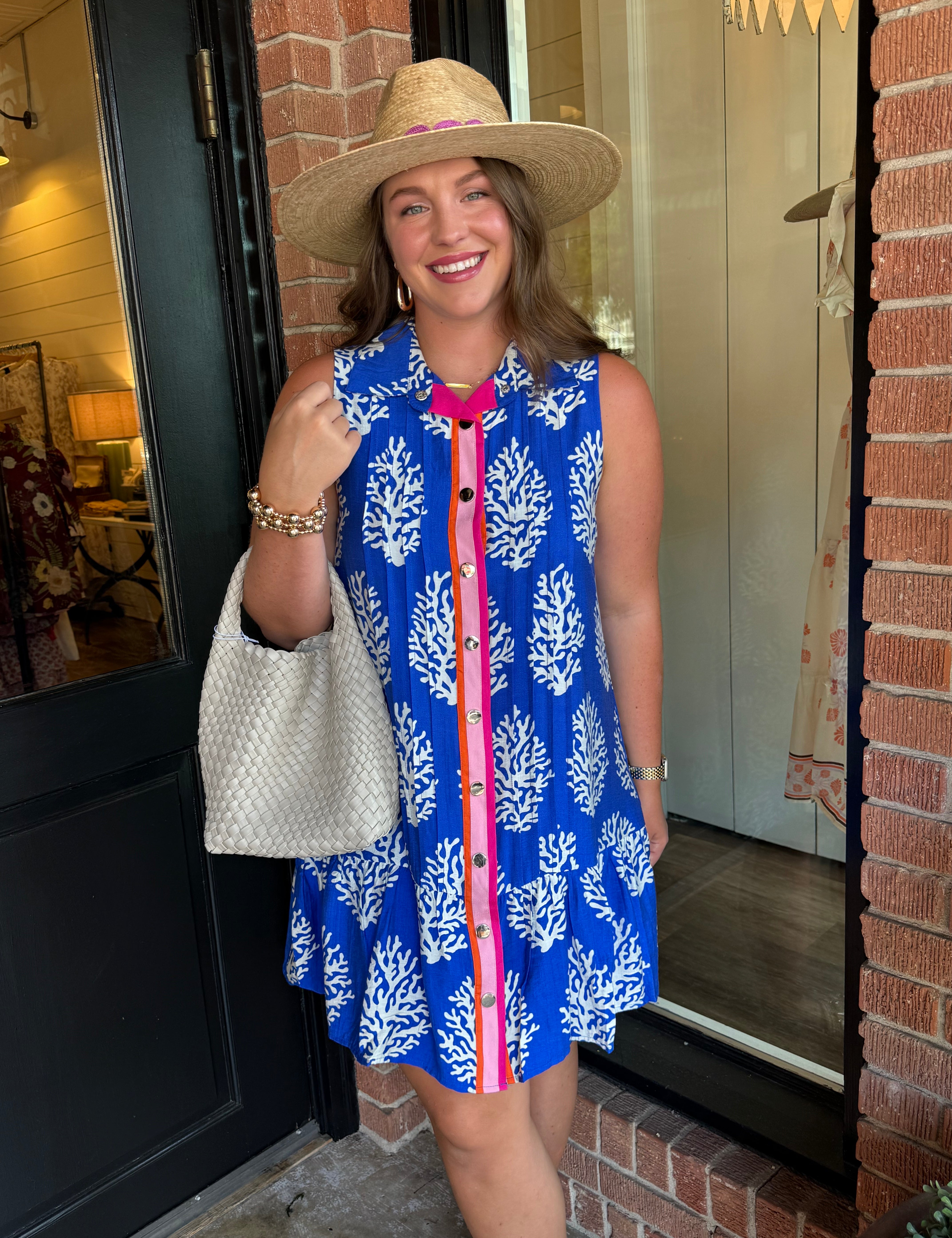 Millie White  Coral Dress