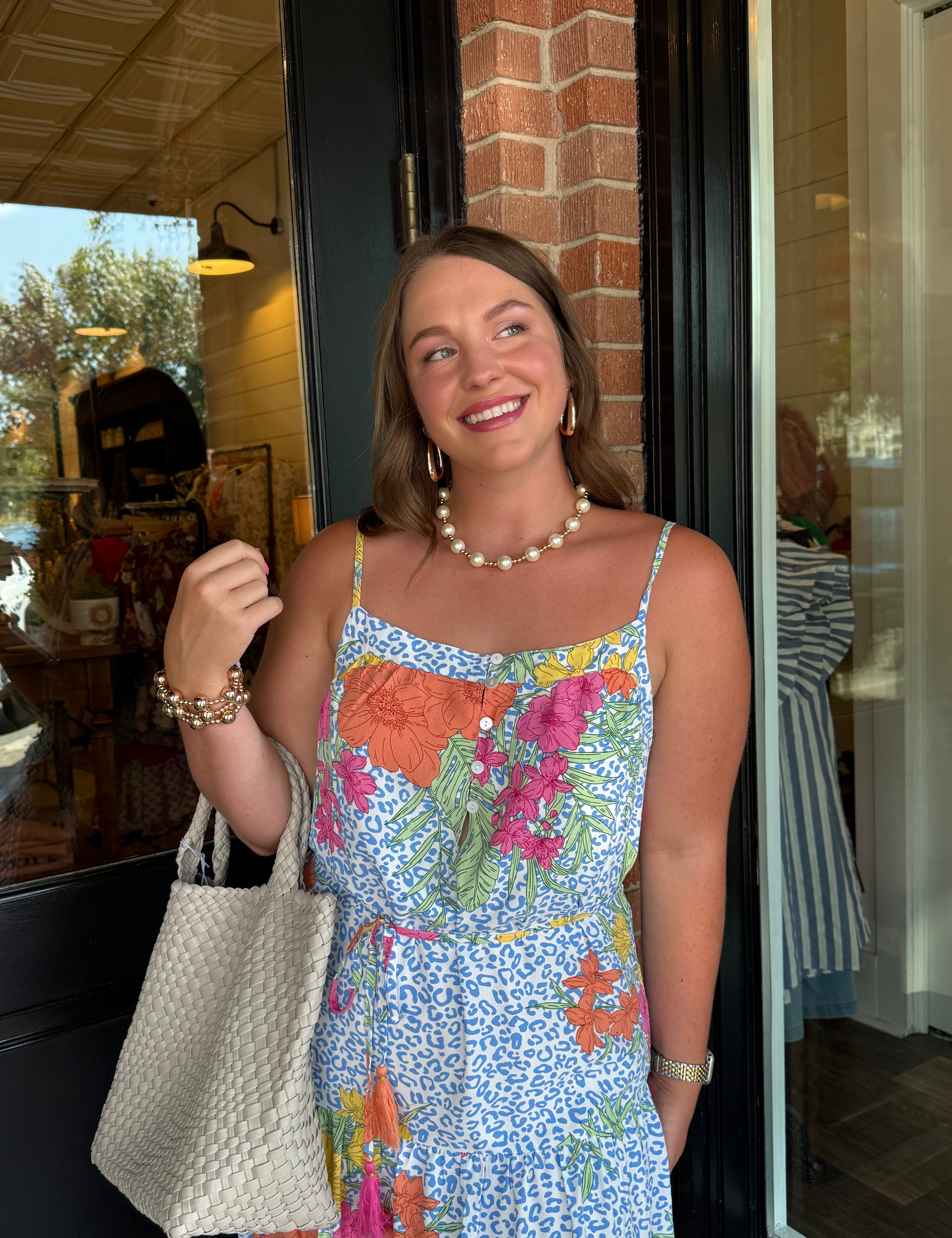 Francine Floral Animal Print Dress