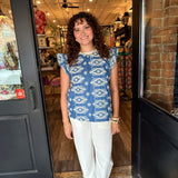 Fran Ruffle Sleeve Top