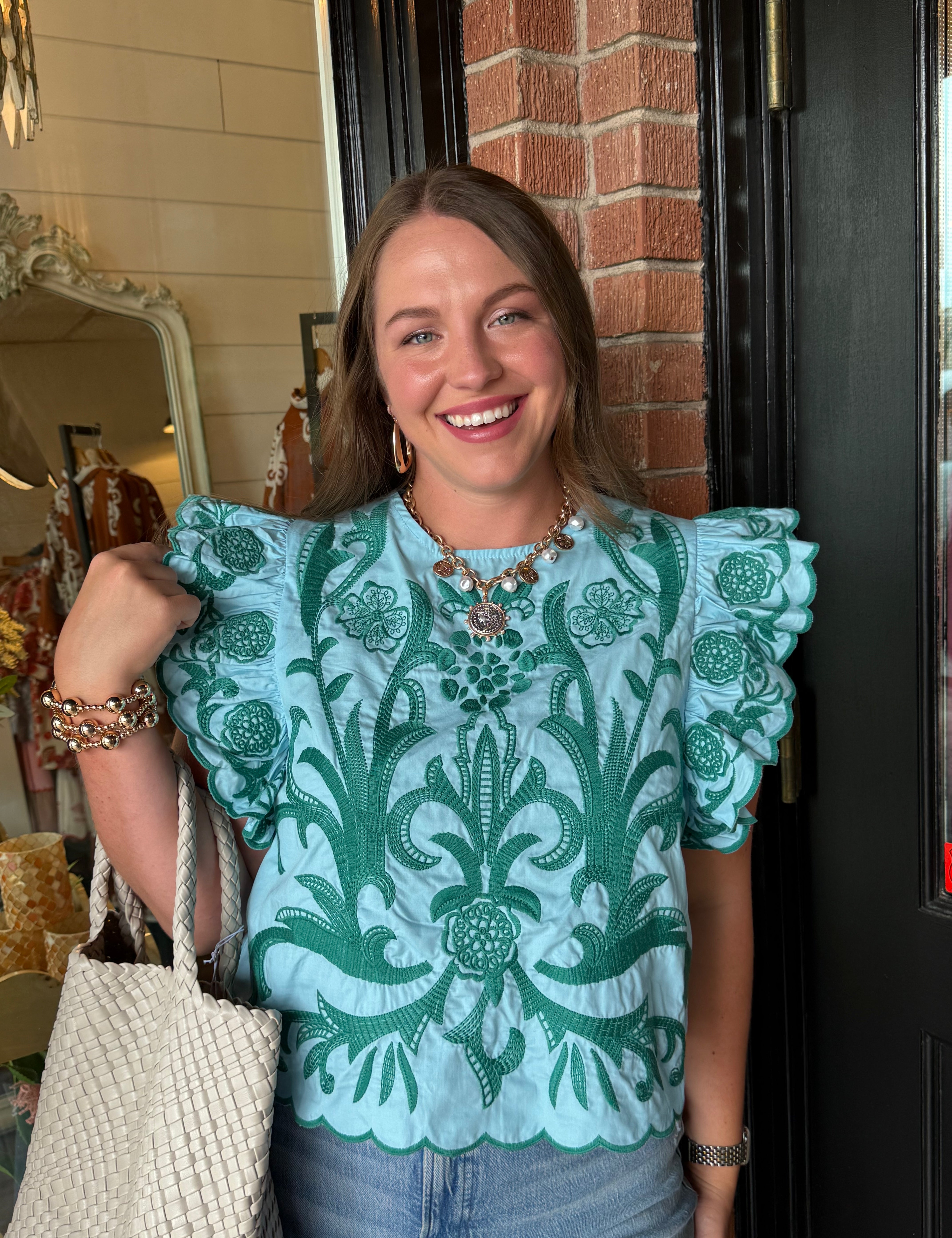 Sheila Embroidered Top