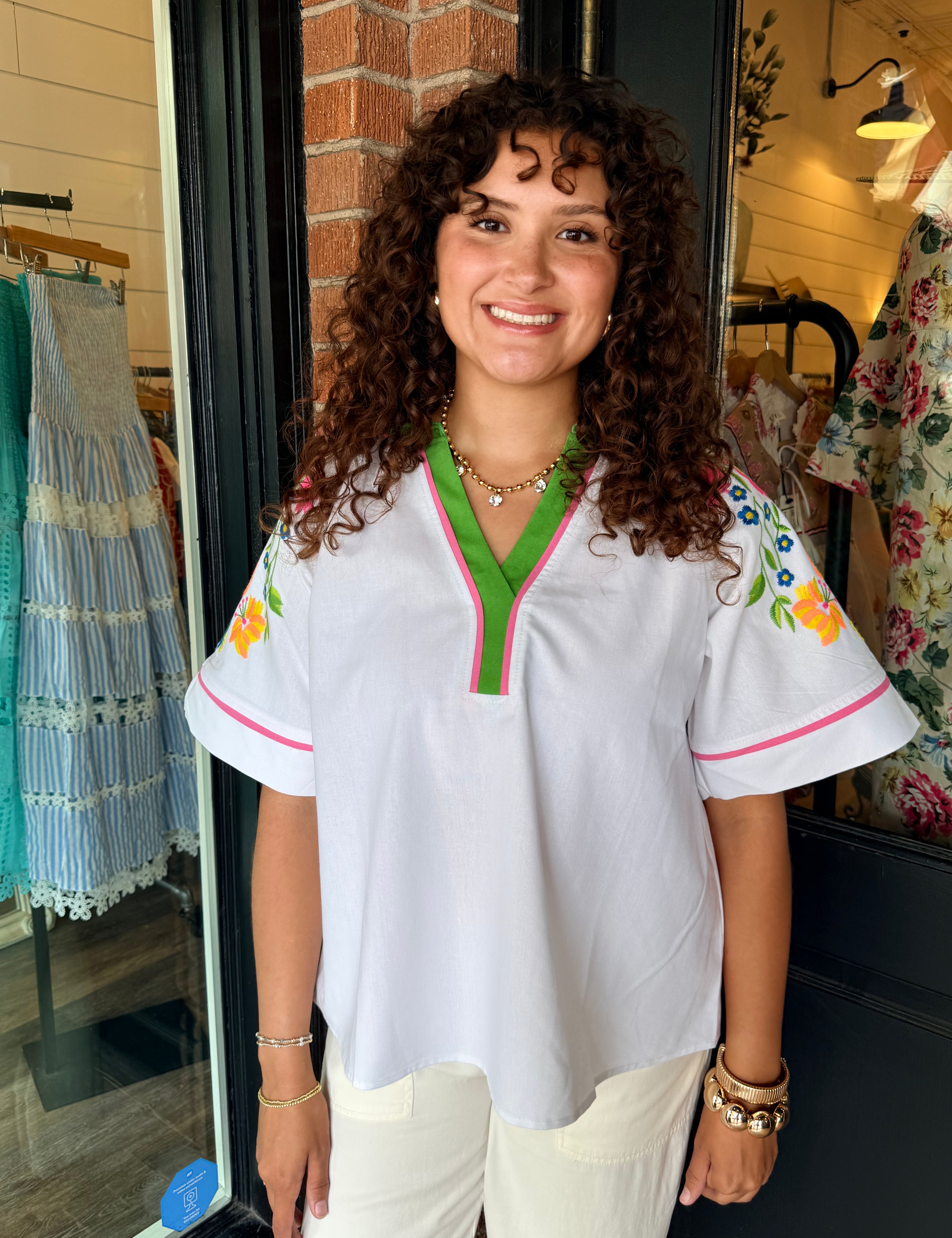 Tami Floral Sleeve Top
