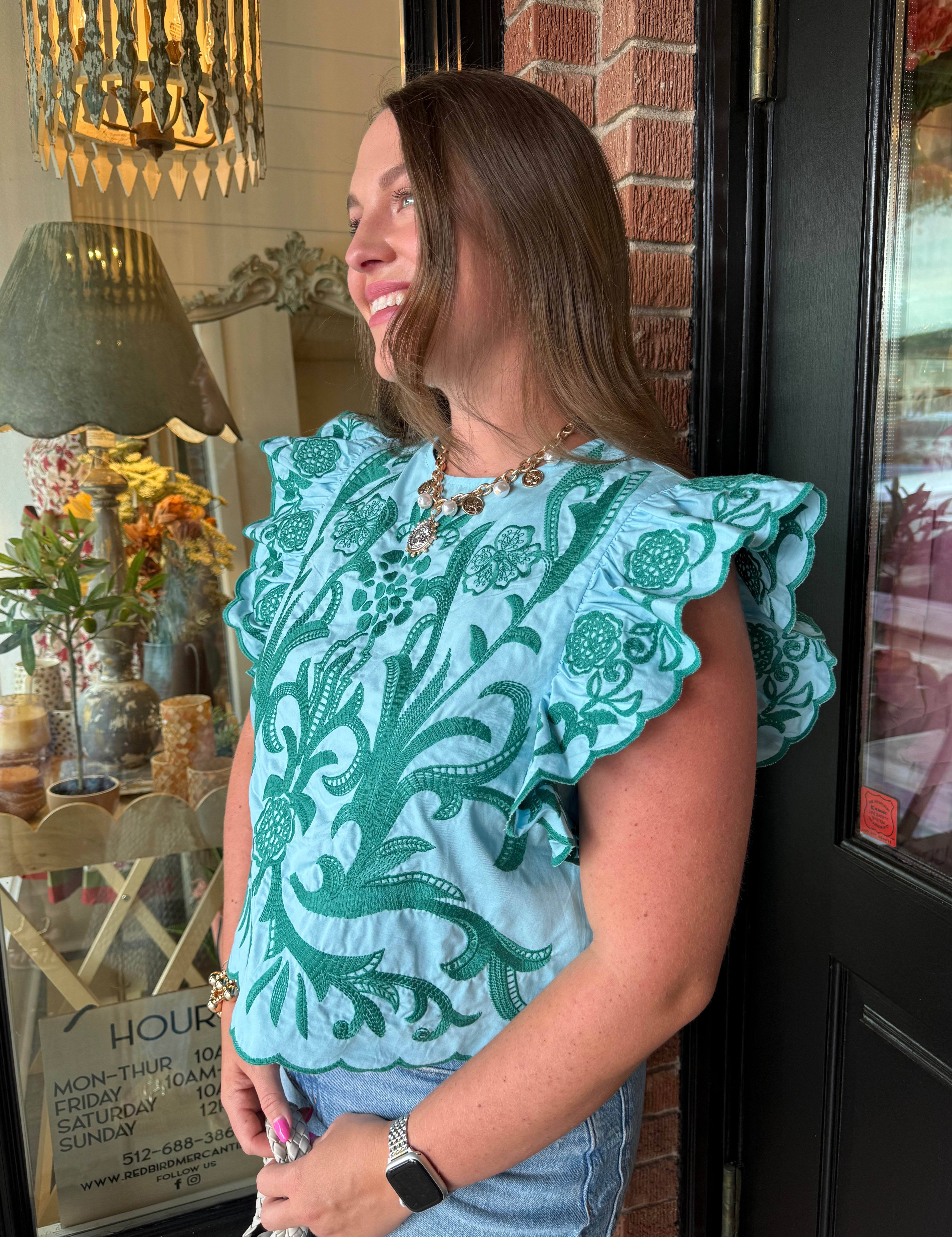 Sheila Embroidered Top