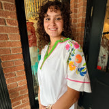 Tami Floral Sleeve Top