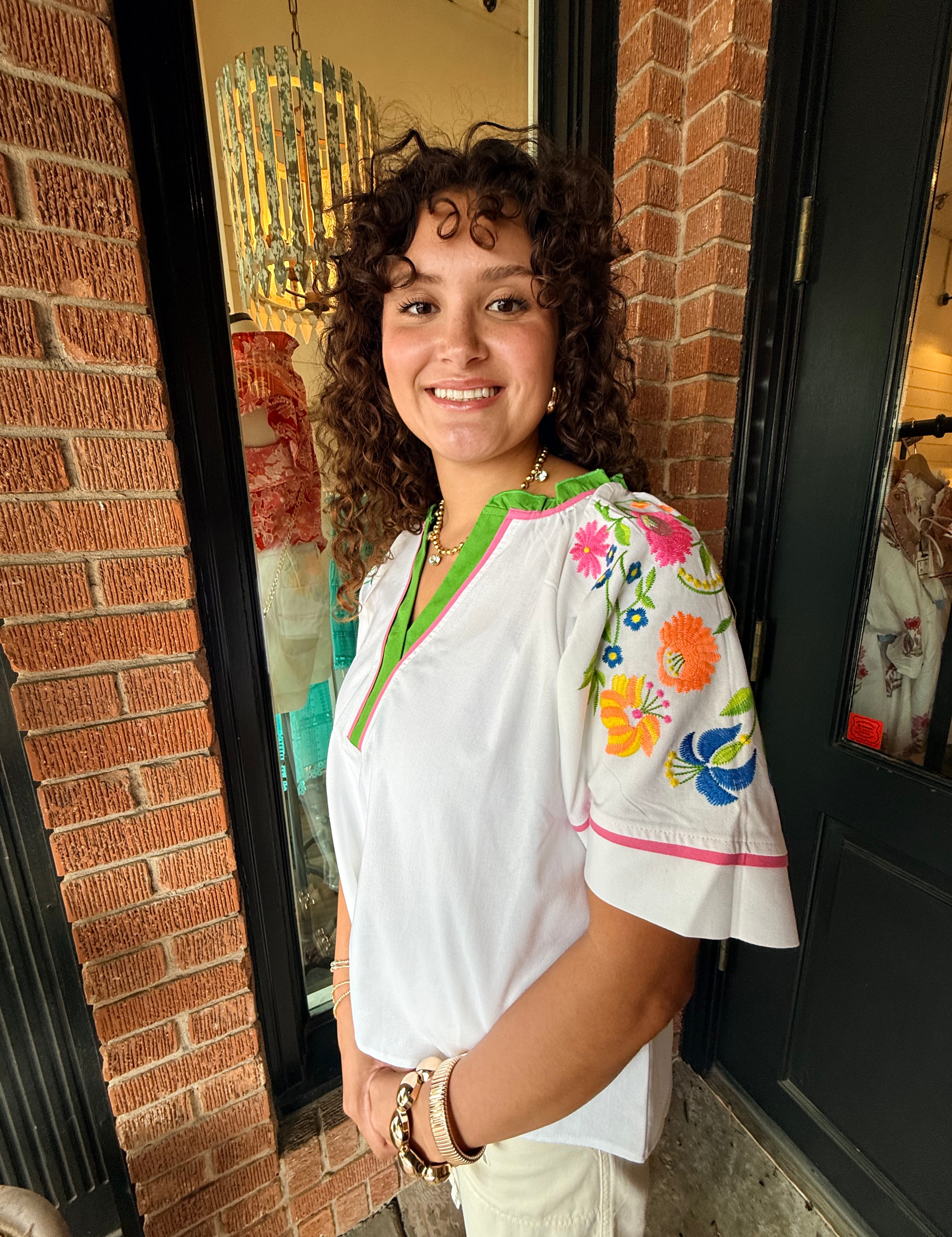 Tami Floral Sleeve Top