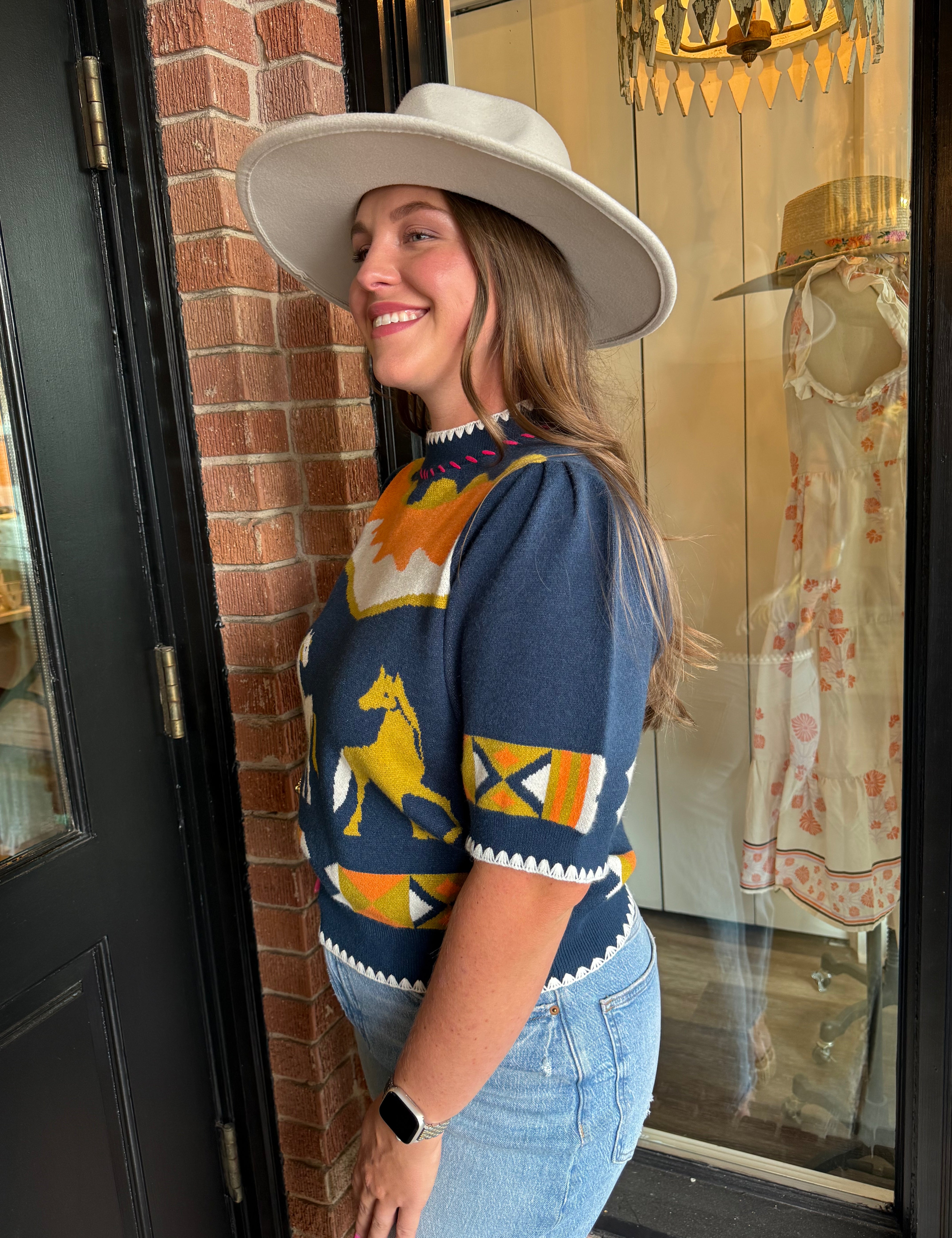 Janelle Horse Knit Sweater
