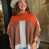 Krissy Colorblock Poncho
