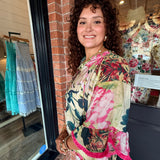 Carmen Floral Wide Sleeve Top