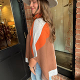 Krissy Colorblock Poncho