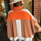 Krissy Colorblock Poncho