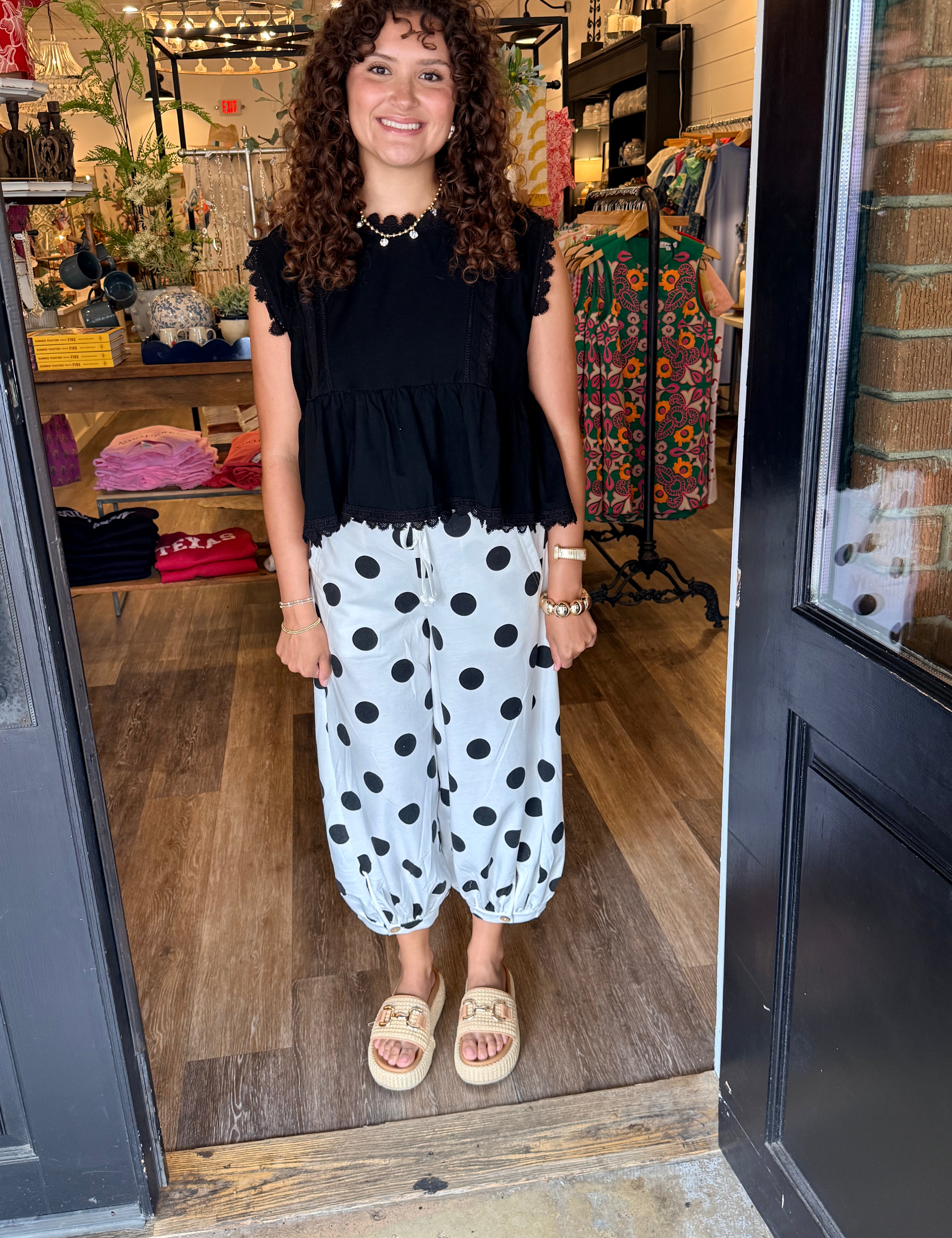 Missy Polka Dot Relaxed Pants
