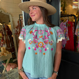 Francis Floral Embroidered Top
