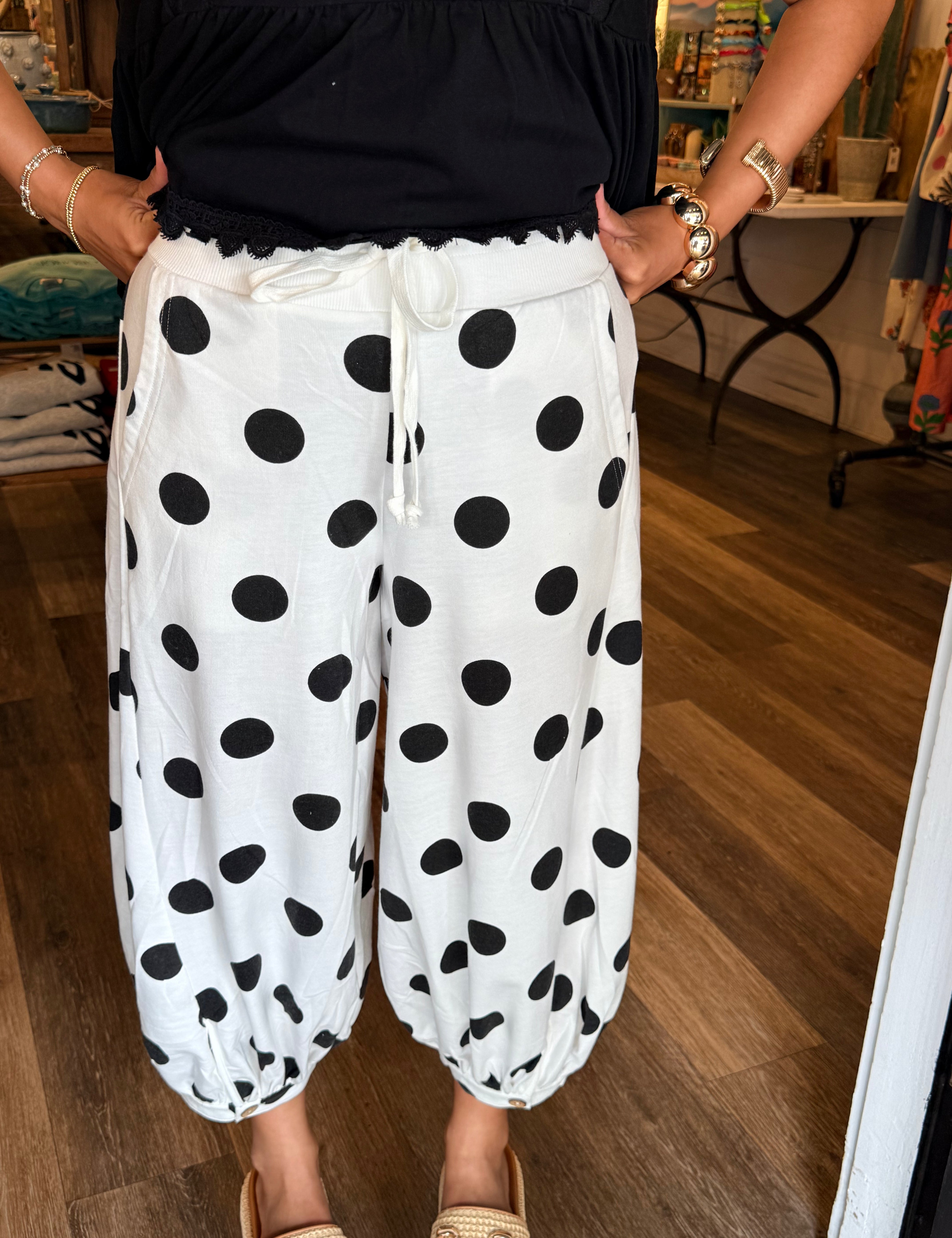 Missy Polka Dot Relaxed Pants