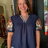 Angelica Embroidered Top