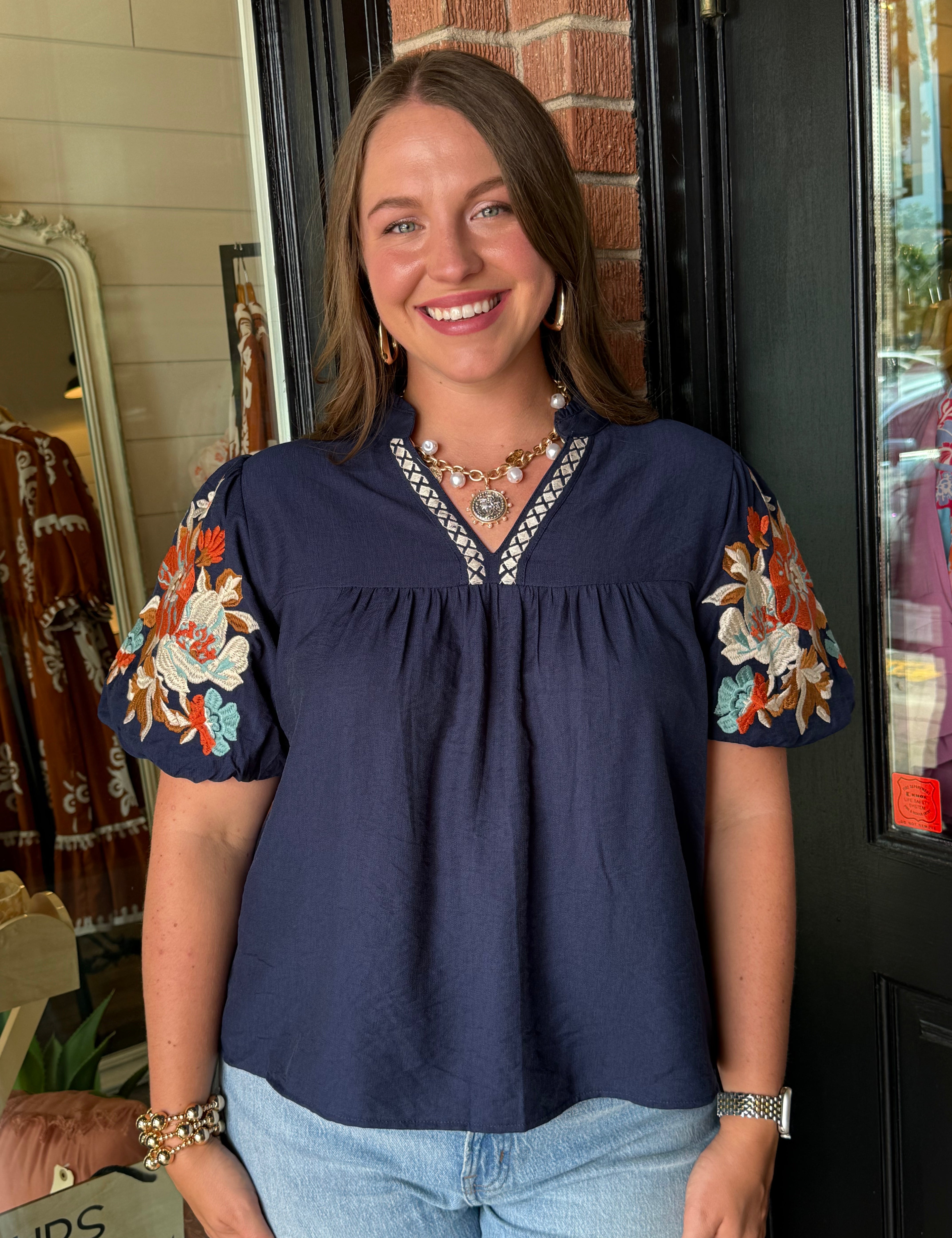 Angelica Embroidered Top