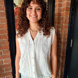 Cammie White Lace Blouse