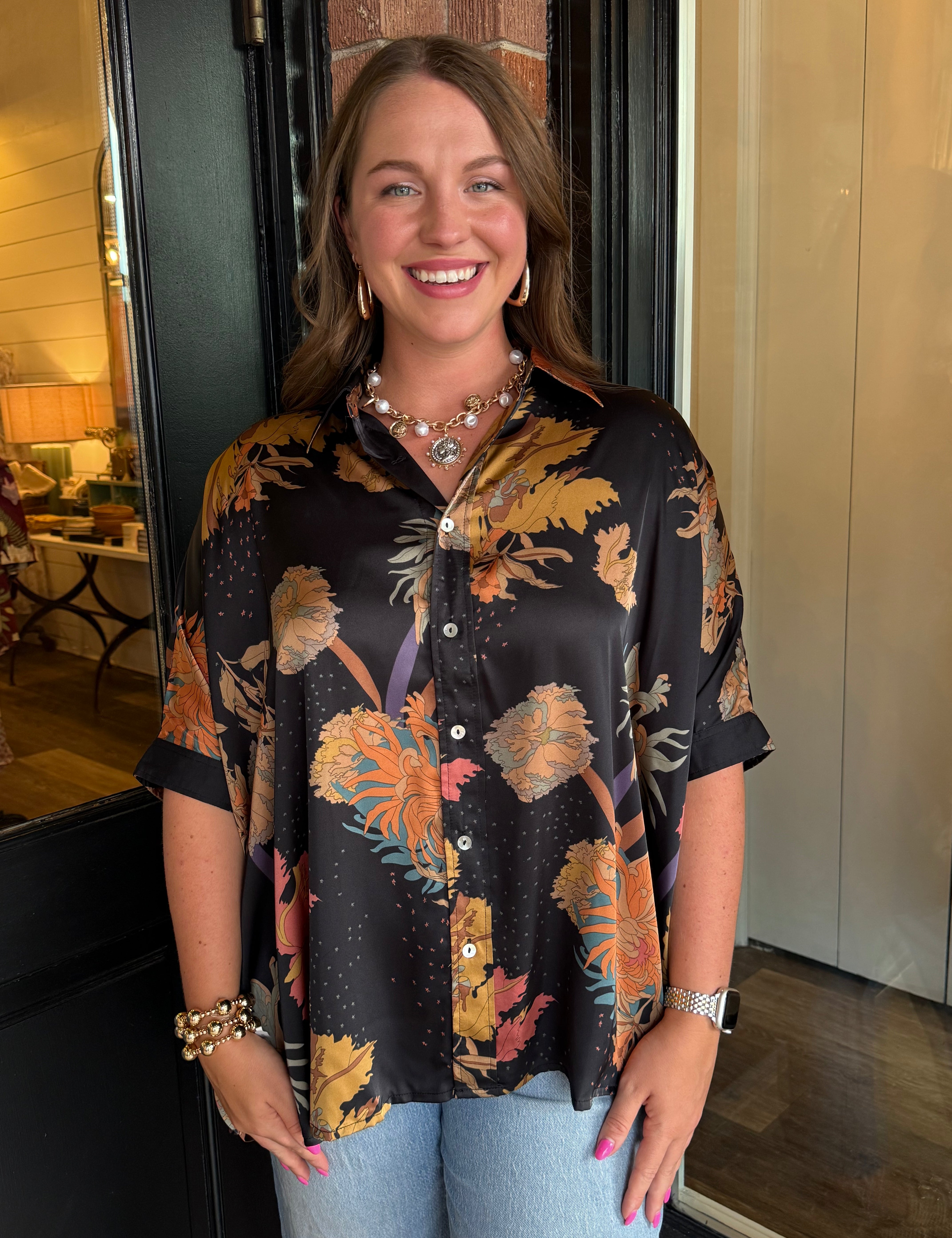 Farris Flower Print Top