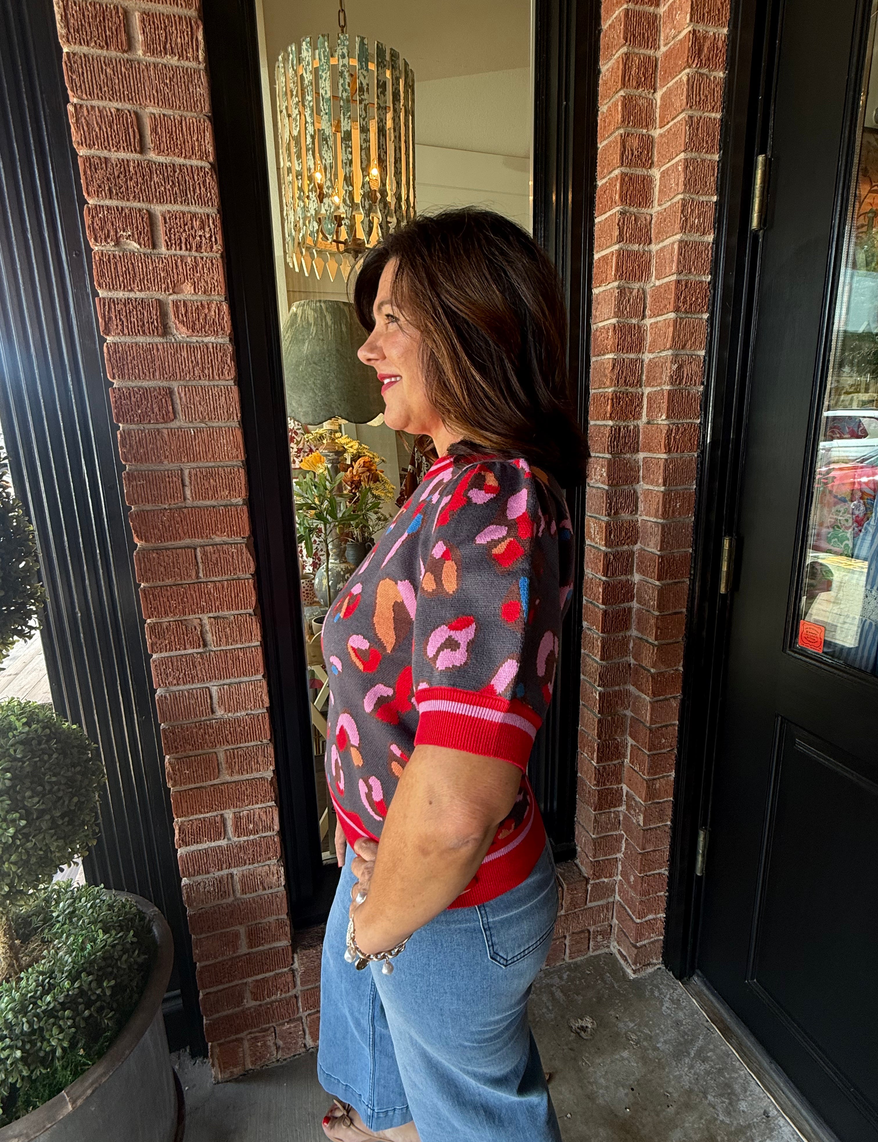 Alex Multi Color Leopard Sweater