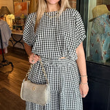 Rachel Gingham Midi Skirt + Top Set