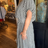 Rachel Gingham Midi Skirt + Top Set