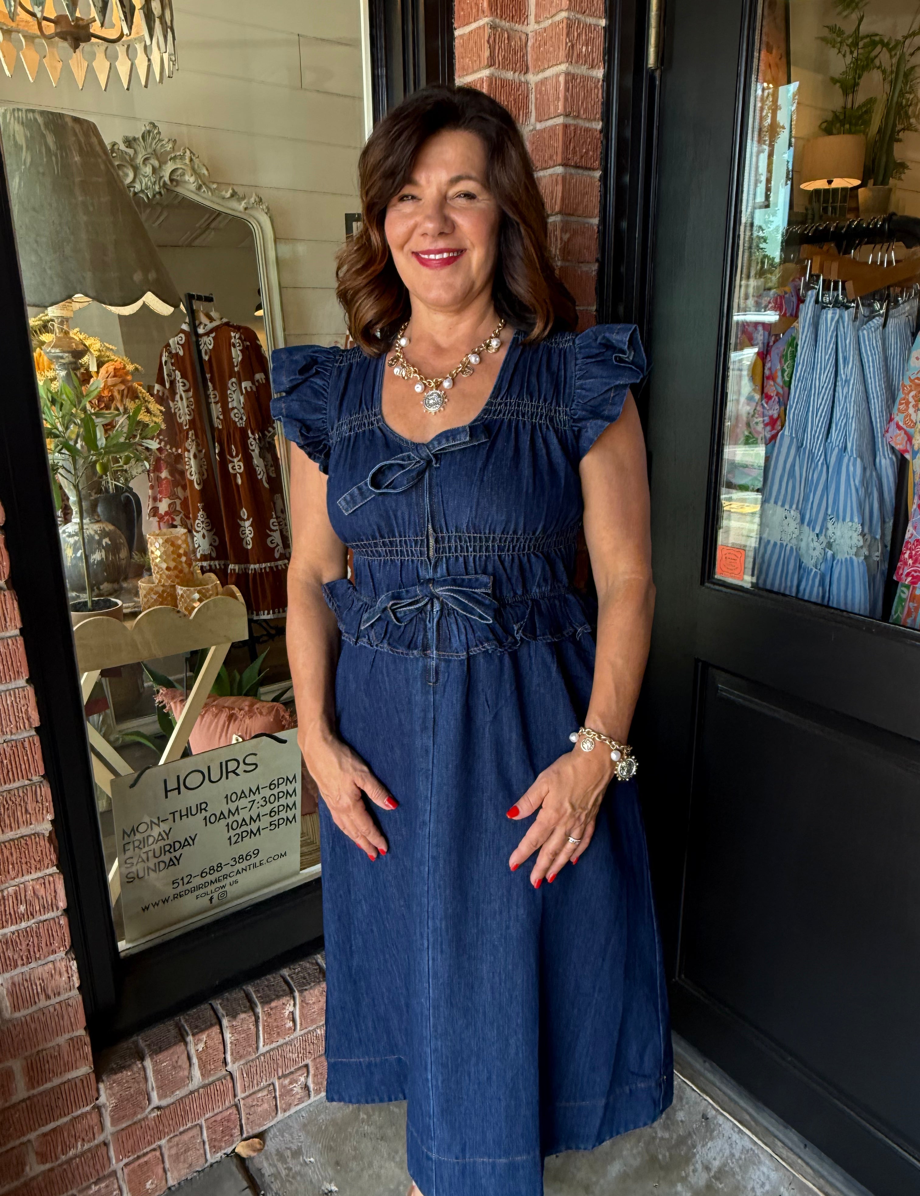 Norma Denim Maxi Dress