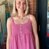 Astrid Gingham Midi Dress