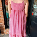 Astrid Gingham Midi Dress