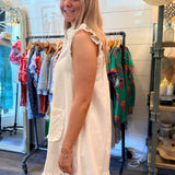 Katherine Ruffled Sleeveless Shirt Dress