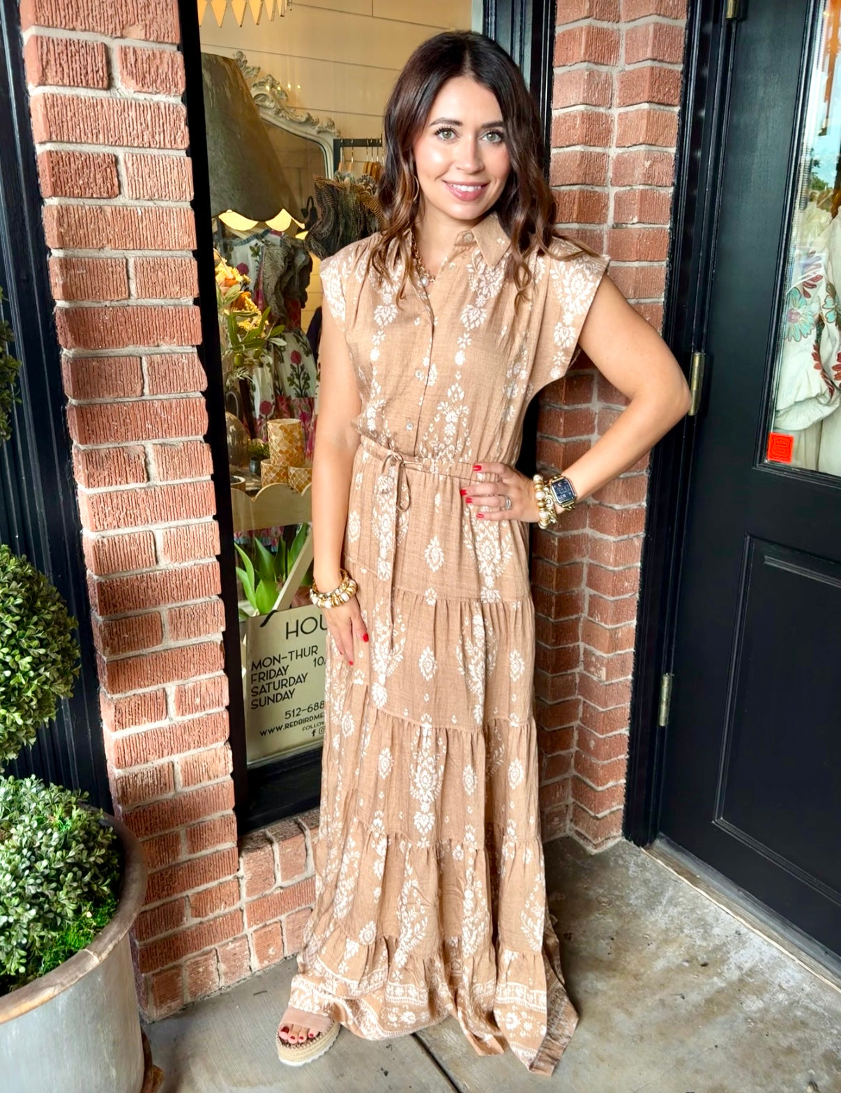 Annie Print Tiered Maxi Dress