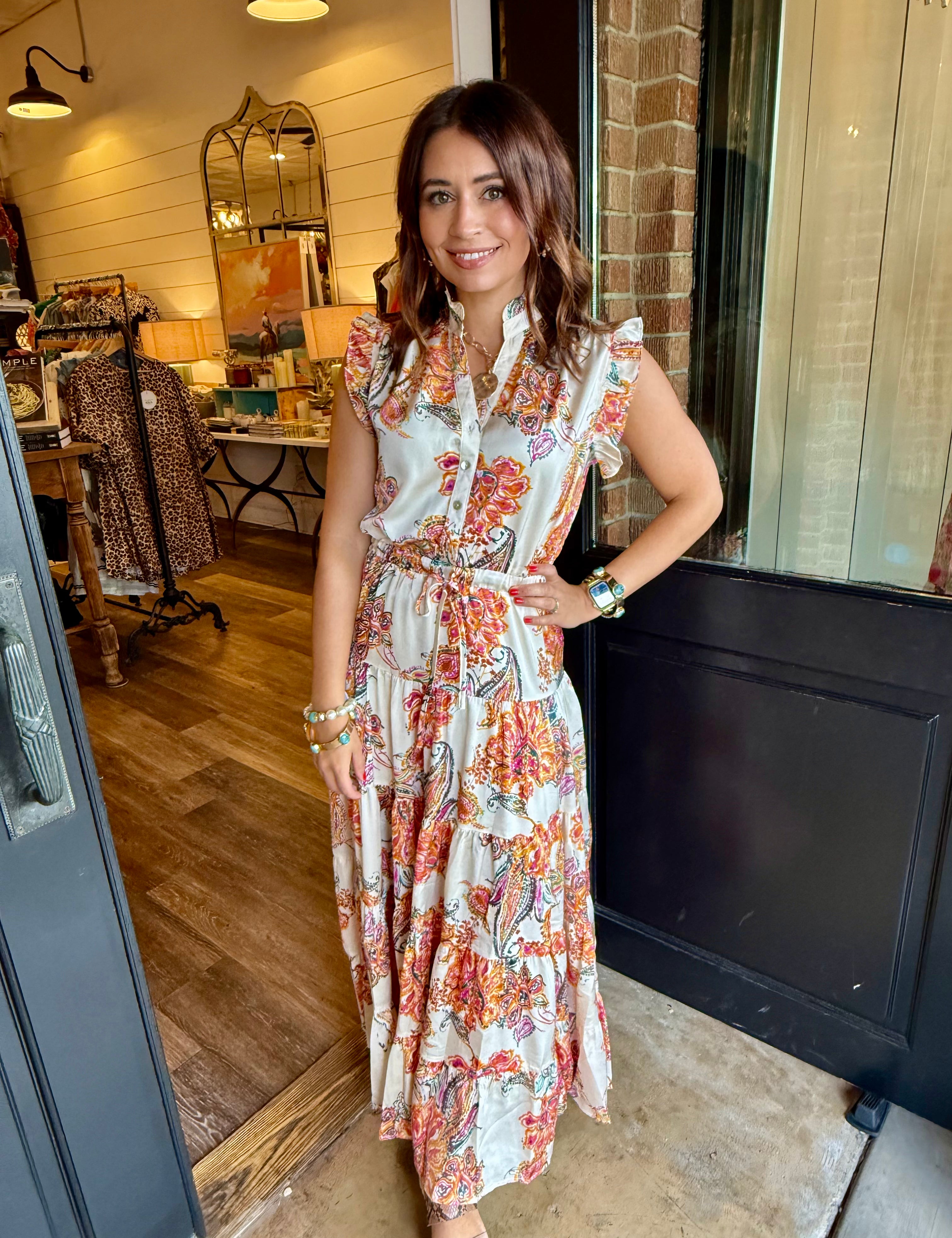Simone Floral Print Tiered Maxi