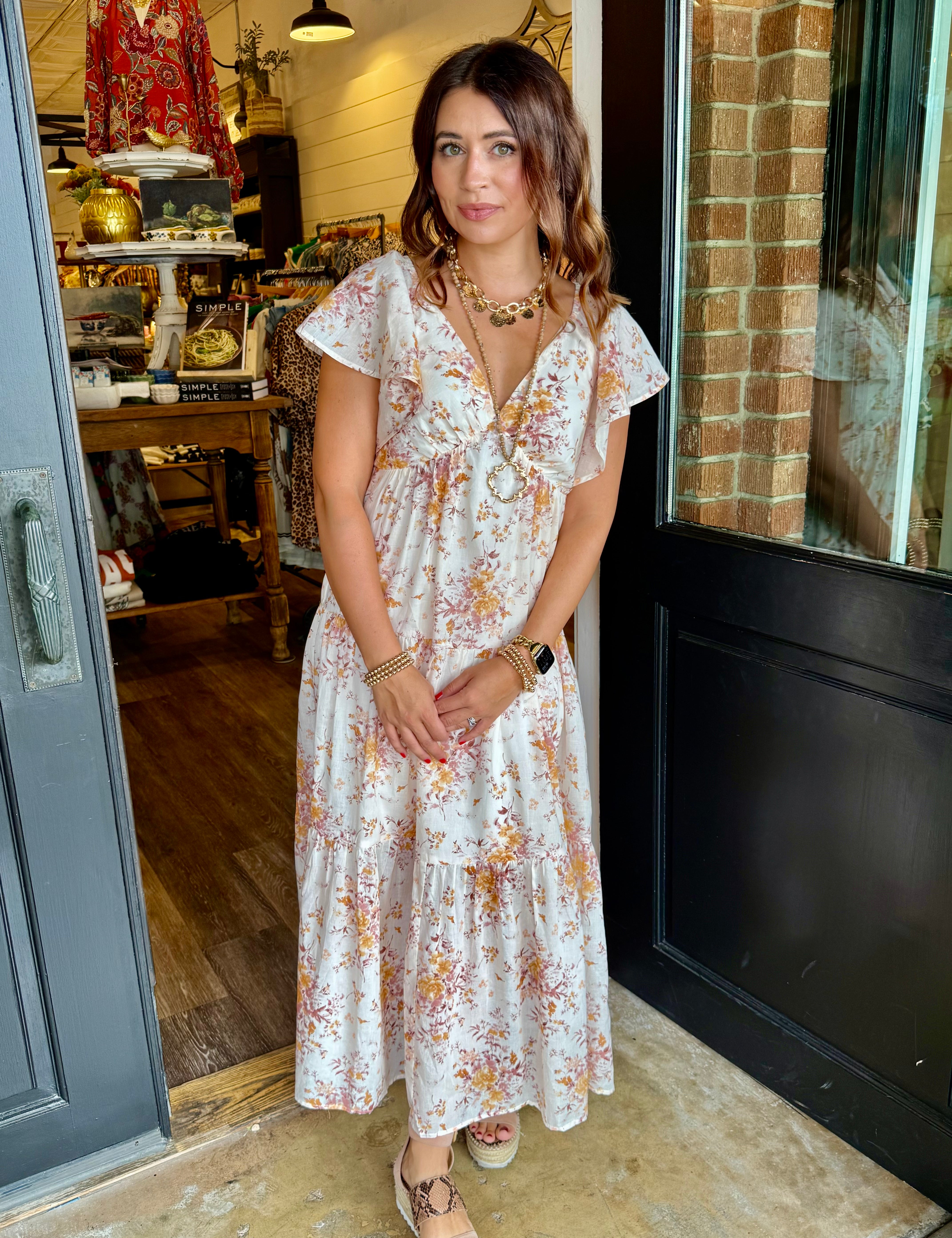 Sara Floral Midi Dress