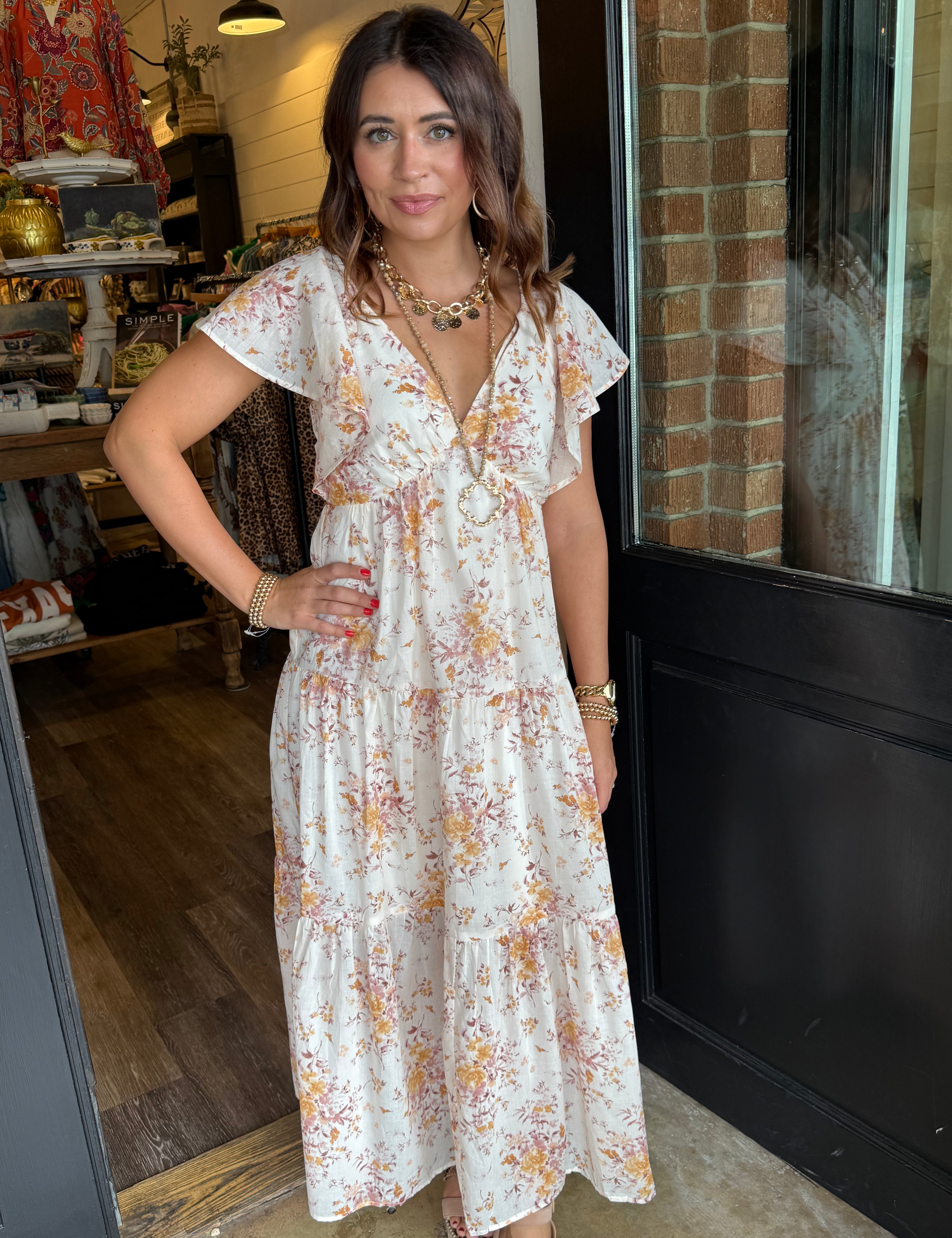 Sara Floral Midi Dress