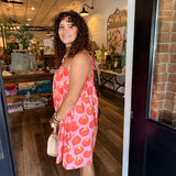 Rachel Tomato Print Mini Dress