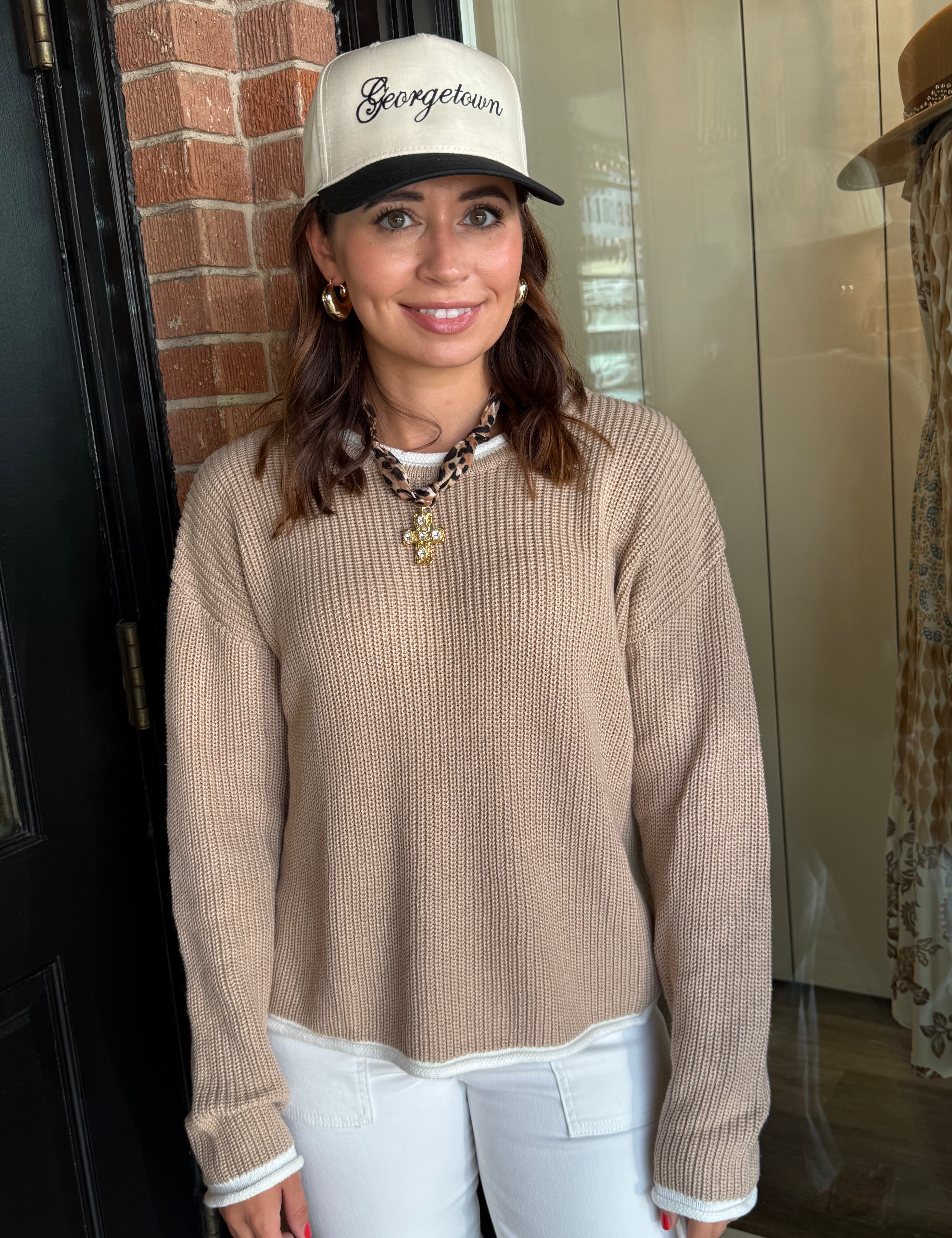 Caroline Colorblock Knit Sweater