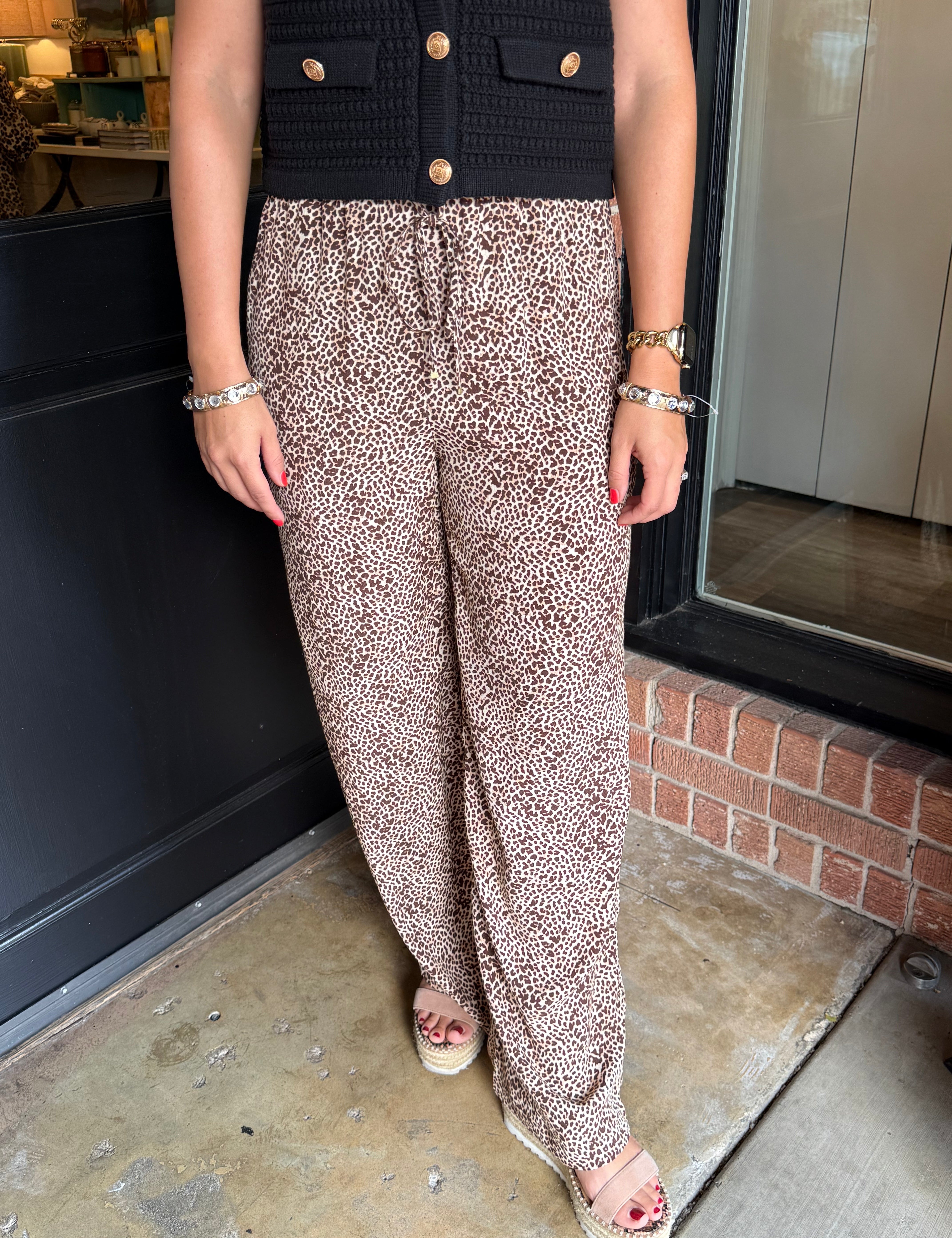 Lina Leopard Wide Leg Pant