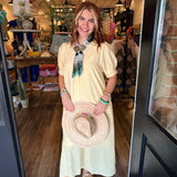 Caroline Gingham Midi Dress