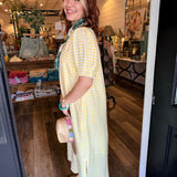 Caroline Gingham Midi Dress