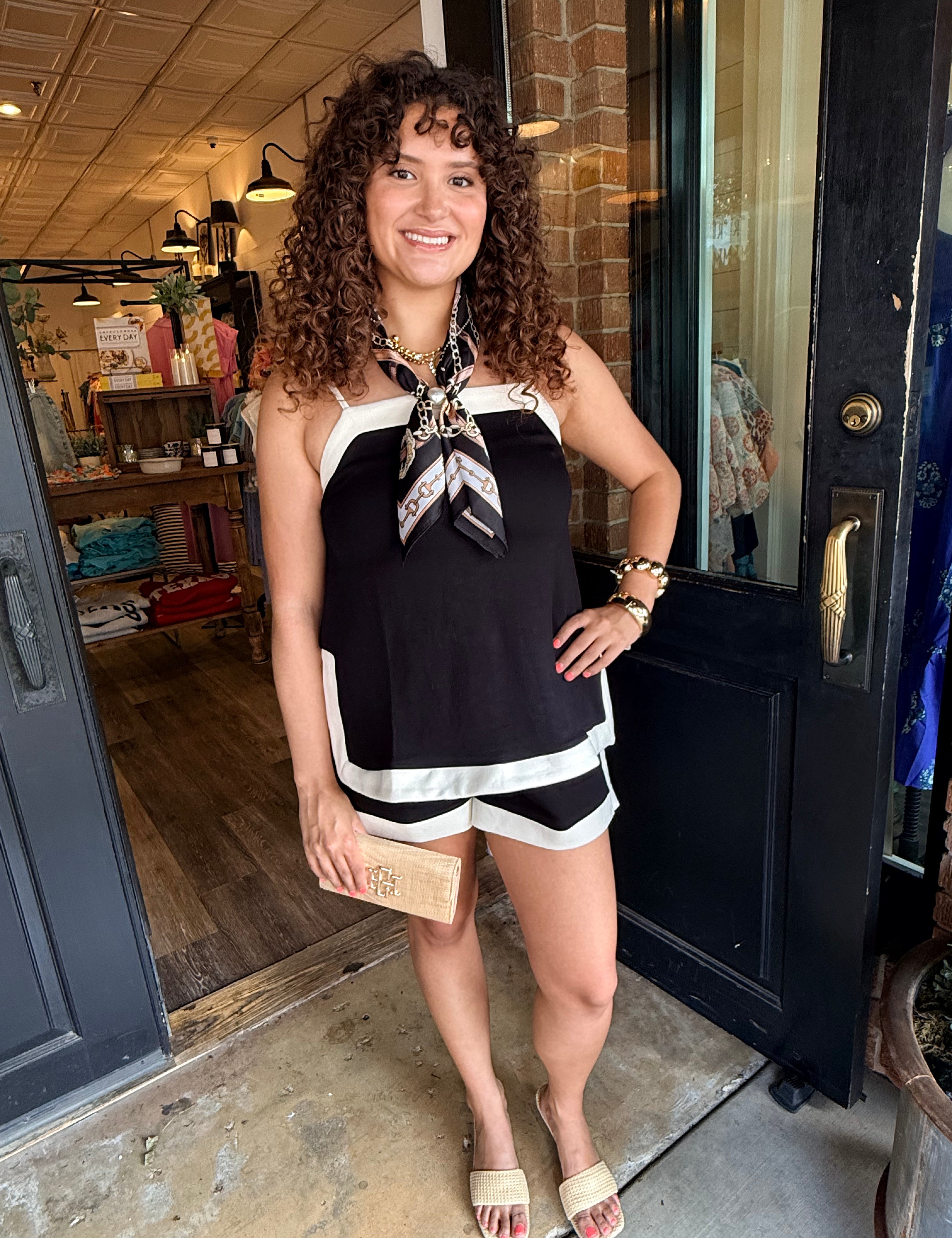 Rachel Solid Top & Shorts Set