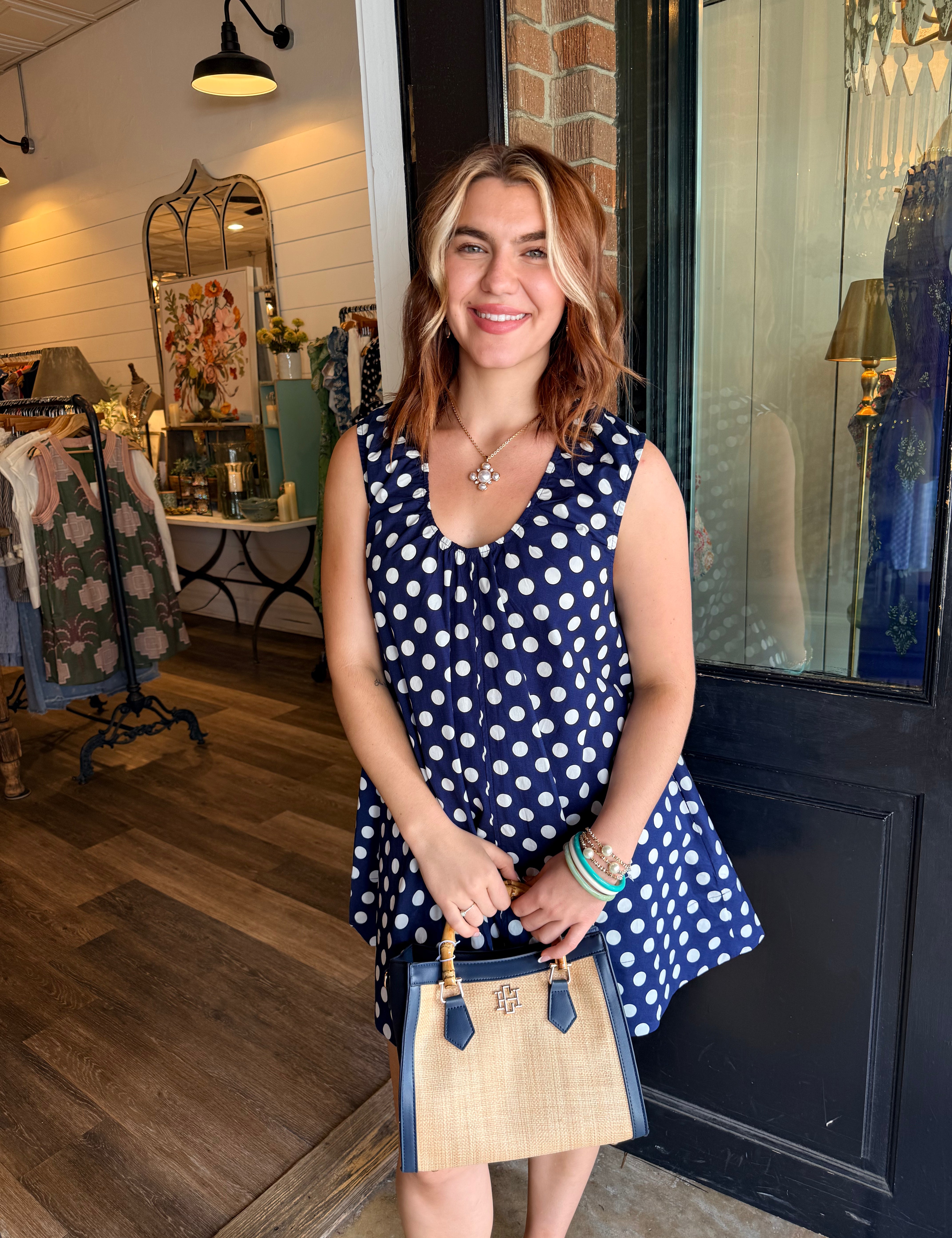 Erin Polka Dot Mini Dress
