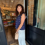 Mira Polka Dot Ruffle Top
