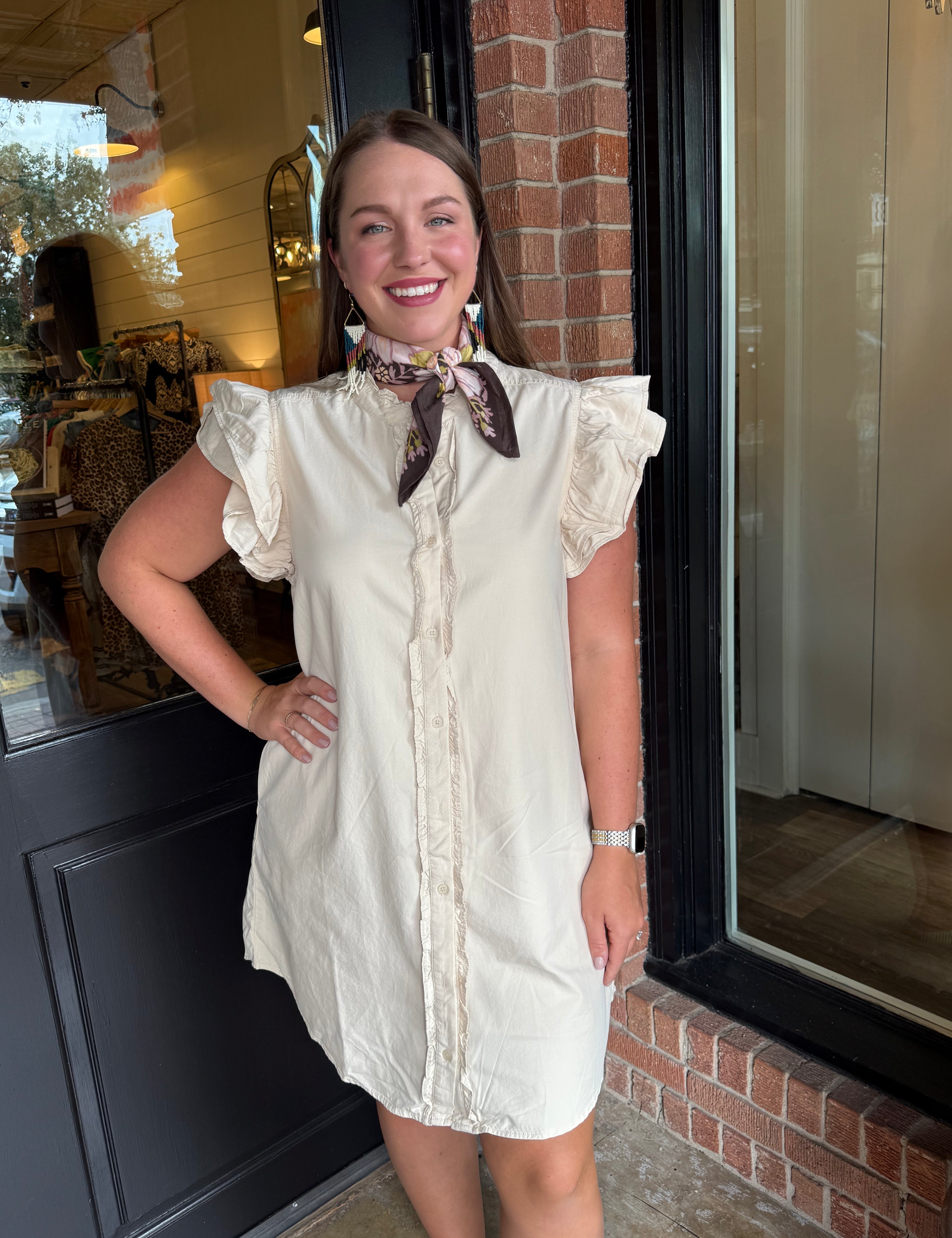 Emma Washed Button Down dress