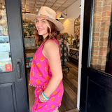Rosy Polka Dot Top & Shorts Set