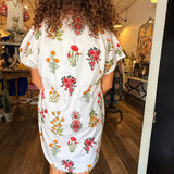 Emma Floral Detail V-Neck Dress