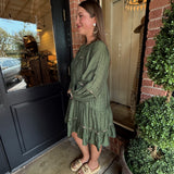 Alicia Cheetah Trim Dress